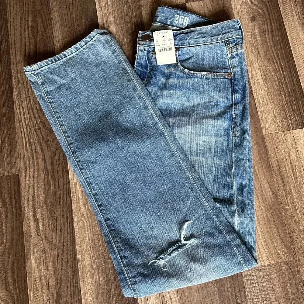 J Crew Ripped vintage slim denim jeans size 26R NWT
